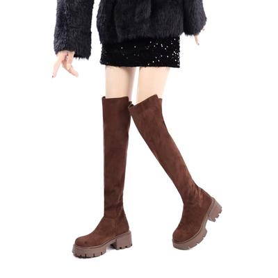 新品2024秋冬新款长筒绒面