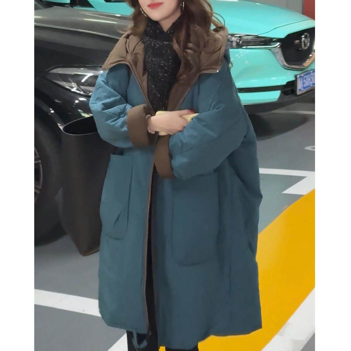 新品颜色好高级冬季氛围感阔版棉服外套大码遮肉宽松防寒保暖2026