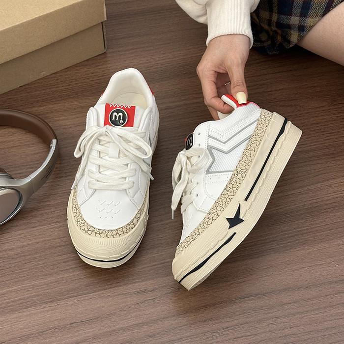 新品港风厚底增高小白鞋女