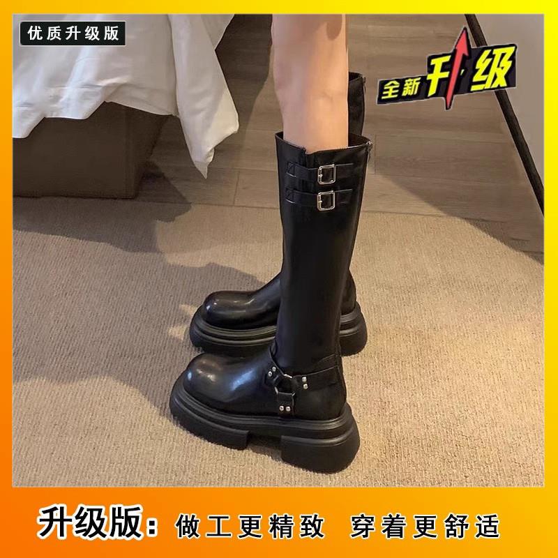 新品尖头高跟时装靴后拉链