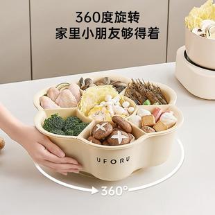 火锅盘配菜盘蔬菜拼盘分格可旋转洗菜盆沥水篮家用菜盘厨房备菜盘