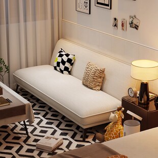 2026新款布艺小户型现代简约沙发床出租房折叠两用双人客厅懒人