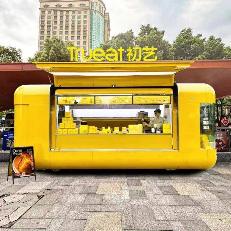 多功能餐车云仓四轮电动移动摆摊车奶茶咖啡冰淇淋小吃车电加热