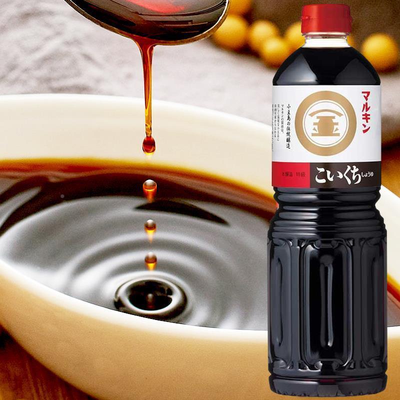 日本进口丸金浓口酱油金字1L酿造酱油寿司烹饪调味料理寿喜锅调料