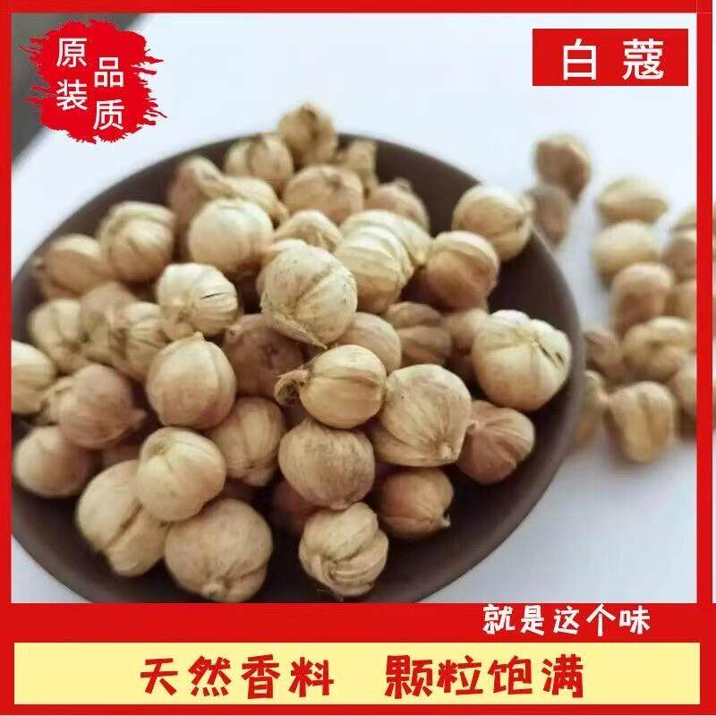 精选纯真手选白豆蔻白豆扣寇包邮无硫白寇仁白叩香料白扣粉
