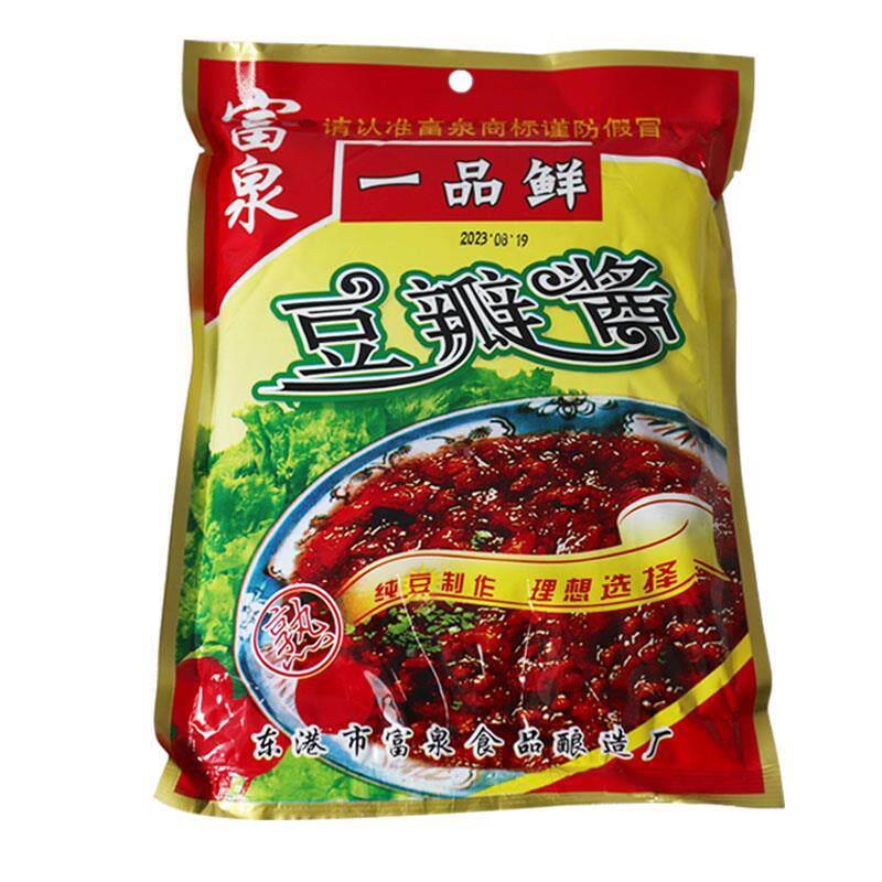 东北特产大酱丹东富泉一品鲜600gX2袋农家酱大酱豆瓣酱黄豆酱熟酱