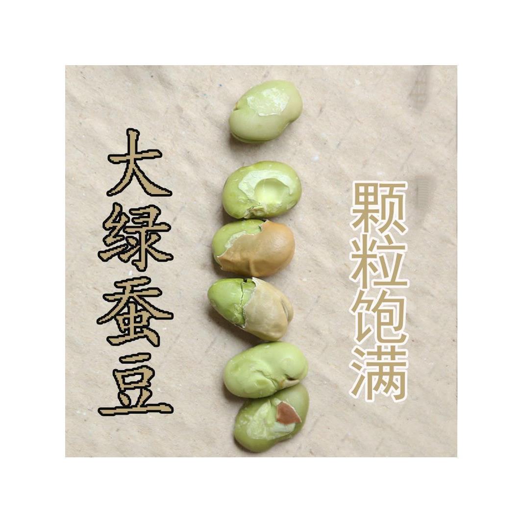 云南特产保山透心小绿豆新蚕豆原味清香蒸豆散装休闲零食袋装500g