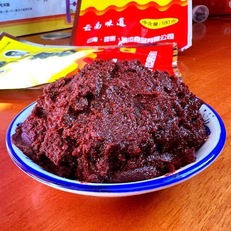 云南特产汤池老酱180克烧汤炒肉炒鸡肉烧鱼炒杂酱米线帽子调料