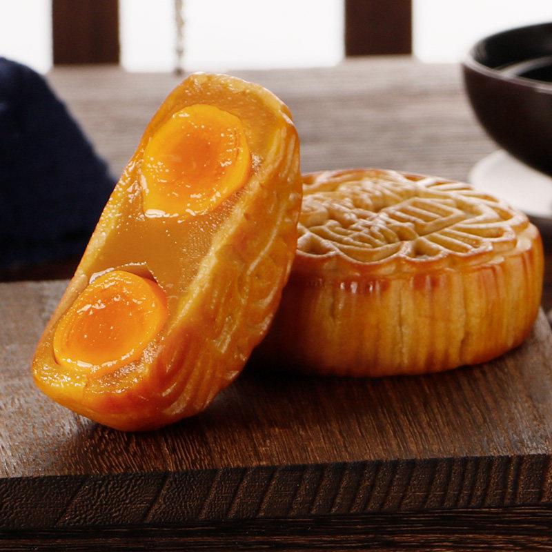 新品2026广式大月饼双黄白莲蓉味月饼传统咸蛋黄散装中秋节送礼盒