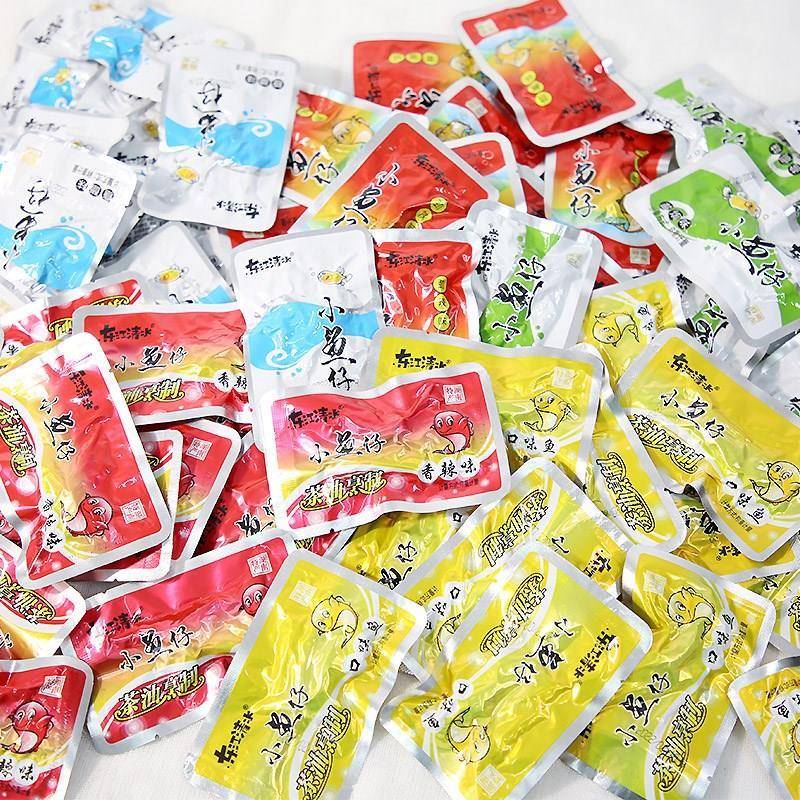 东江清水麻辣香辣多口味鱼干毛毛鱼包装湖南特产郴州东江鱼小鱼仔