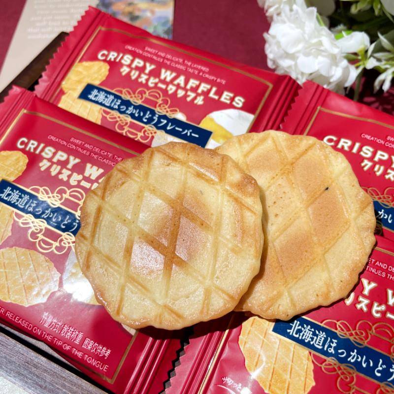 唯口爱北海道黄油脆华夫薄脆煎饼结婚庆喜饼下午茶点心休闲小零食