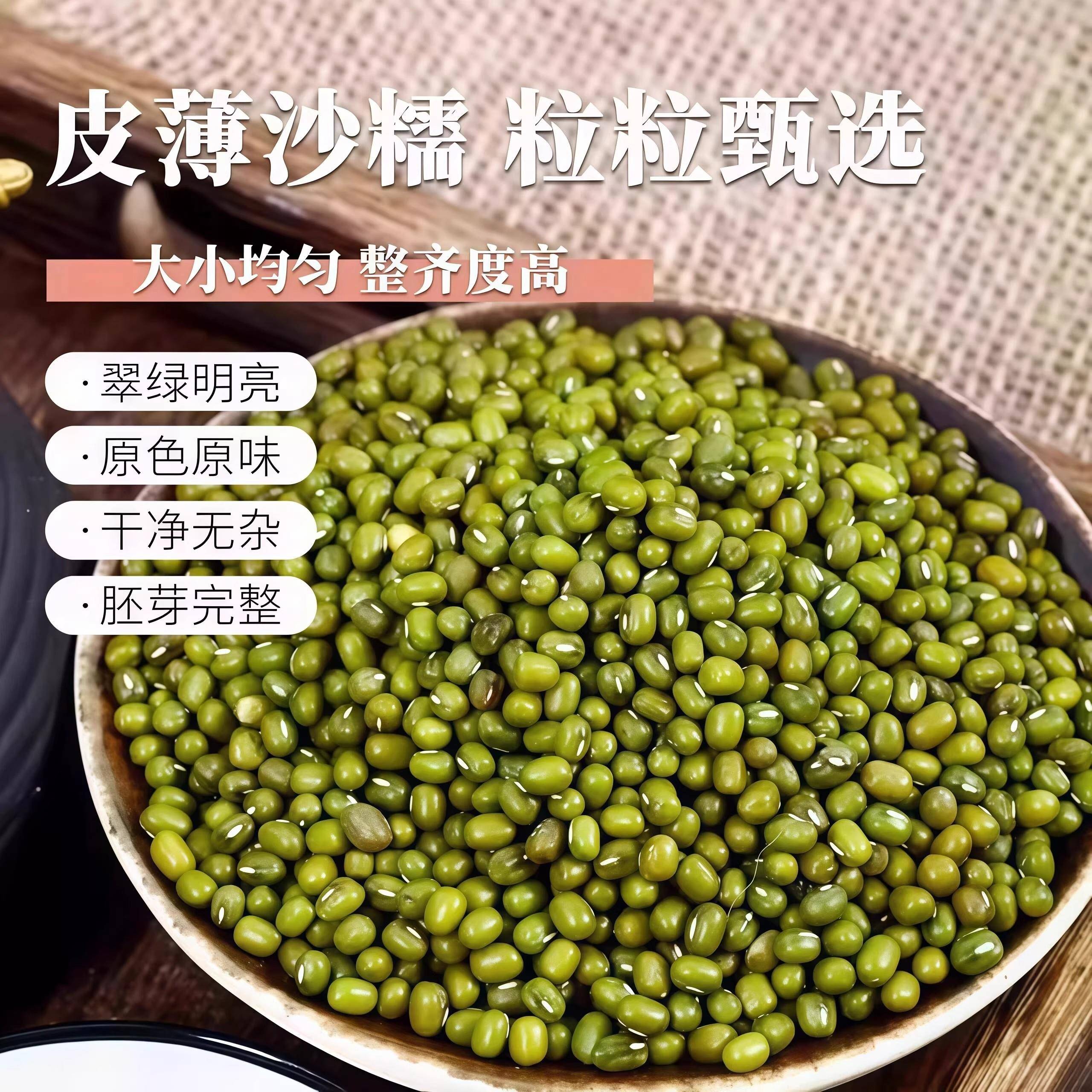 东北有机绿豆5斤新鲜可豆芽农家优质当季新货精品五谷杂粮旗舰店