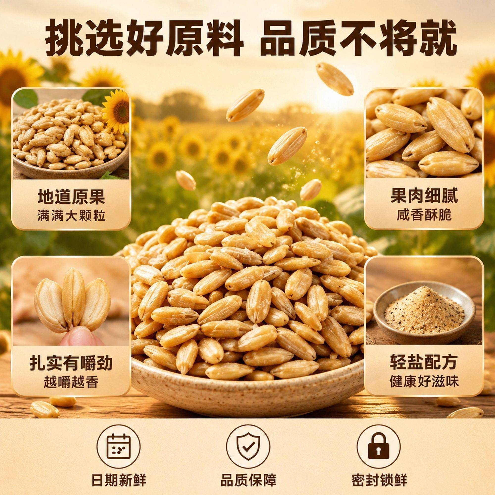 新品椒盐瓜子仁饱满无壳免剥罐装休闲坚果零食咸香酥脆椒盐葵花瓜