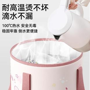 加高带盖多功能家用五层保温深桶泡脚袋 旅行折叠泡脚袋便携式