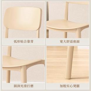 家用加厚塑料餐椅餐桌北欧休闲吃饭椅子网红现代简约餐厅凳子靠背