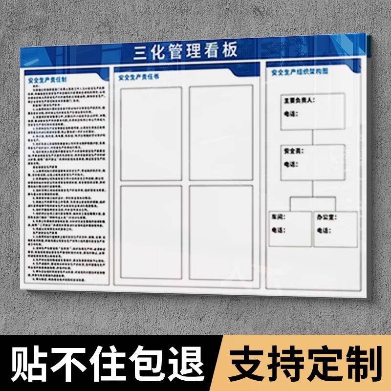 企业安全生产六化信息展示板公示栏 车间管理看板定制pvc标识牌