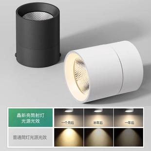 射灯led天花灯家用洗墙可调角度商用折叠吸顶照画筒灯免开孔 明装