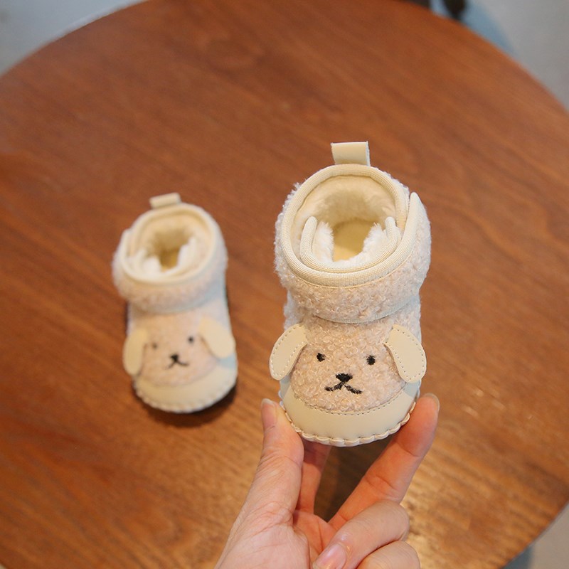 冬季婴儿棉鞋6到12个月婴幼儿学步鞋一岁宝宝雪地T靴高帮防滑加厚