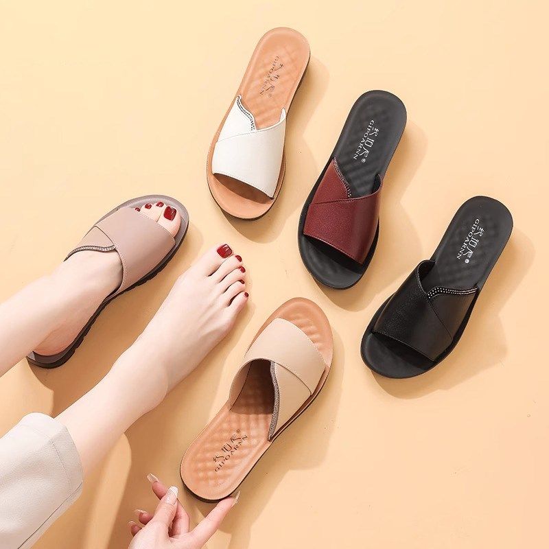 中老年妈妈防滑i拖鞋2025新款外穿凉拖平底中年凉鞋轻便鞋子女夏,女鞋,一字拖,淘宝优惠券,粉丝福利购,淘宝优惠卷