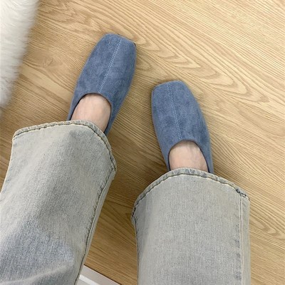 平底法式百搭豹纹单m鞋女鞋子春秋2024新款夏季绒面软底通勤豆豆