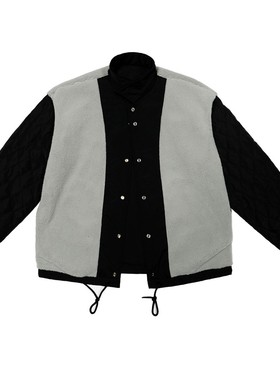 STN 双面穿羊羔毛摇粒绒工装教练夹克情侣外套男女冬季加绒加厚