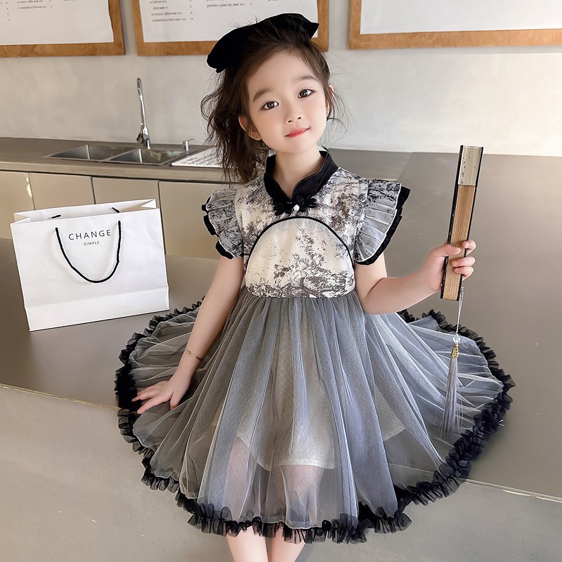 女宝宝夏装汉服连衣裙2024新款洋气夏季国风裙子小女孩古风公主裙