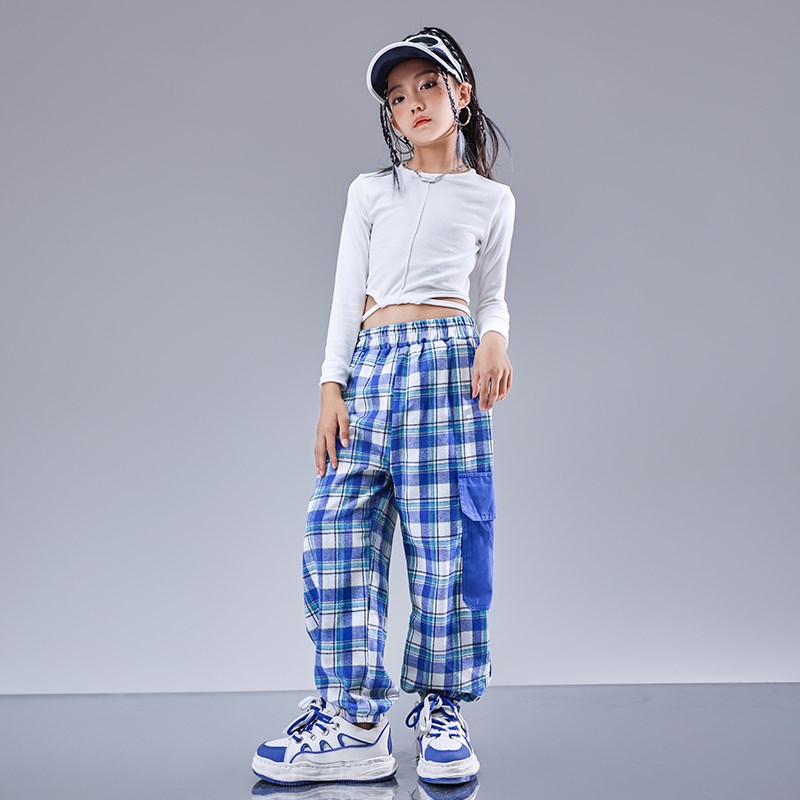 春节儿童演出服女童爵士舞服装模特露脐走秀潮装多巴胺少儿架子鼓