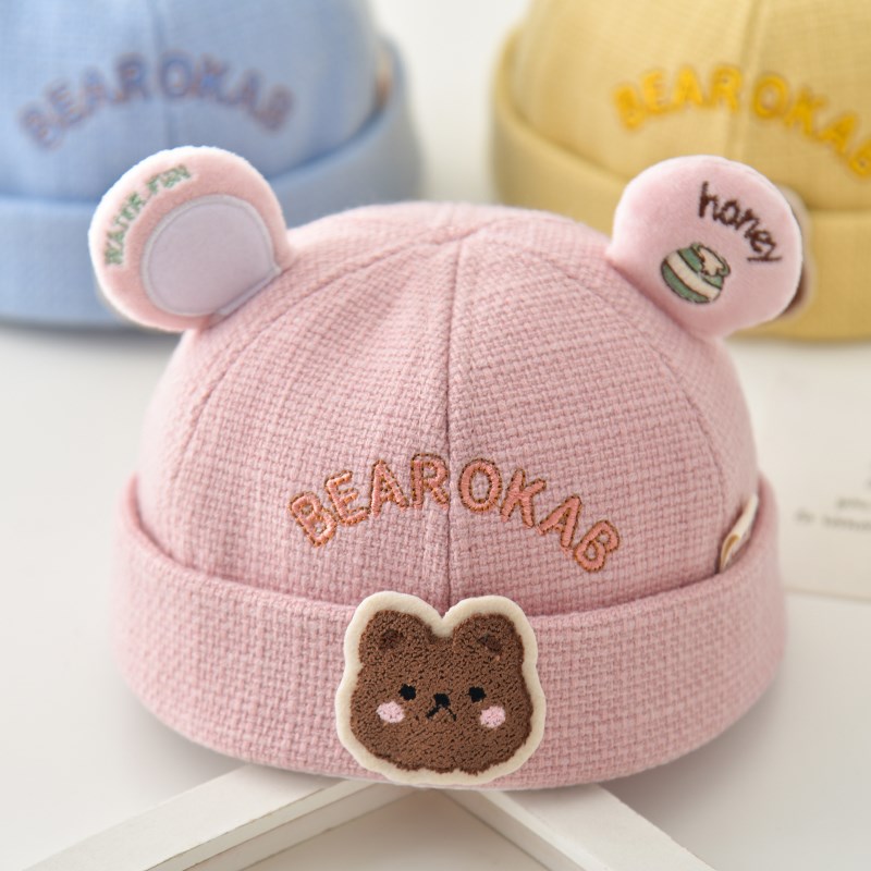 婴儿帽子春秋季新生宝宝地主帽冬季婴幼儿可爱超萌男童女童海盗帽