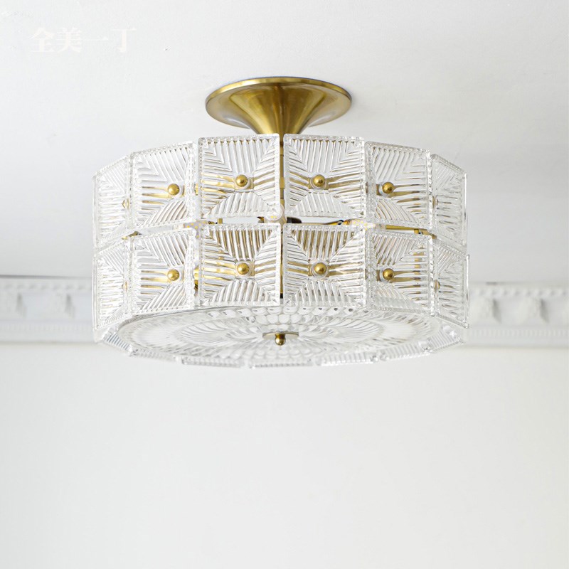 全美一丁复古法式宫廷风格意大利玻璃轻奢卧室客厅吸顶灯餐厅灯具