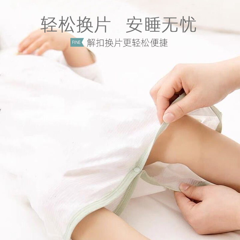 夏季婴儿睡衣长袖空调服薄款男女宝宝睡袍防踢被连体衣新生儿睡袋