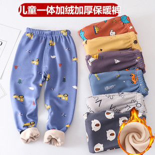 男童秋裤加厚加绒保暖裤单条儿童衬裤宝宝大童内穿棉毛裤小孩冬季