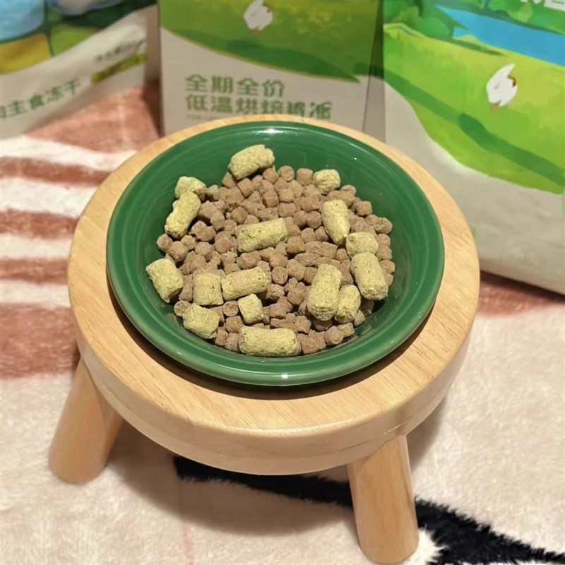 广口猫碗架实木宠物碗架bd碗架酷彩餐前盘高脚猫碗架保护颈椎猫