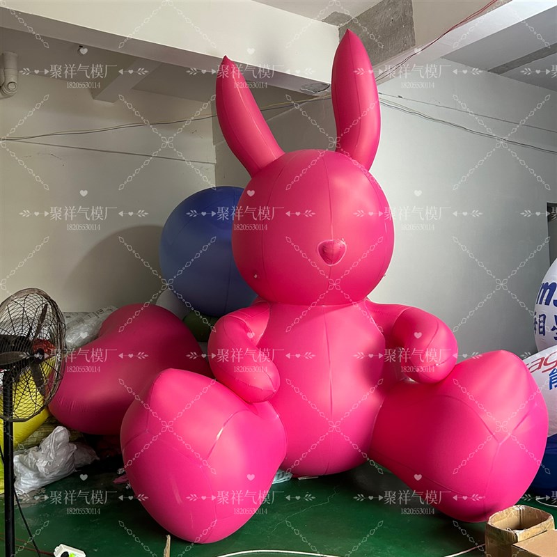 定制超大网红卡通兔子气模道具定制各类卡通气模pvc装饰开业道具