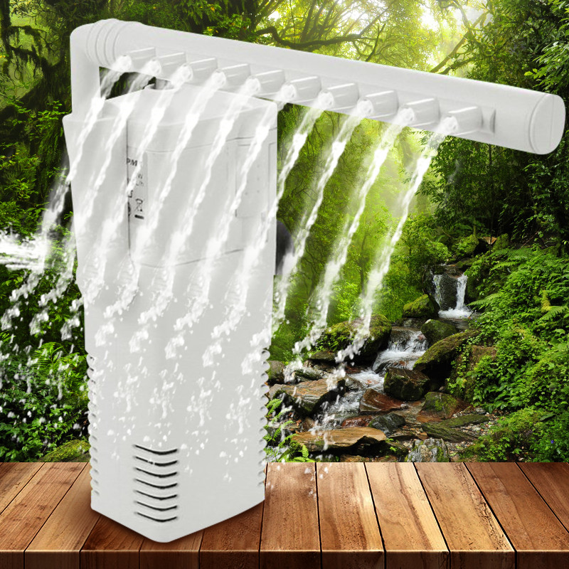 乌龟龟缸过滤器低水位鱼缸小型瀑布式净水器内置盒循环吸粪便增氧