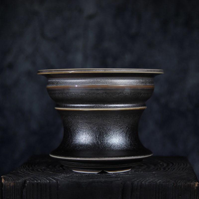 素八九日式复古手工皮革釉龙舌兰象芽宫龟甲龙象足漆树块根花盆陶