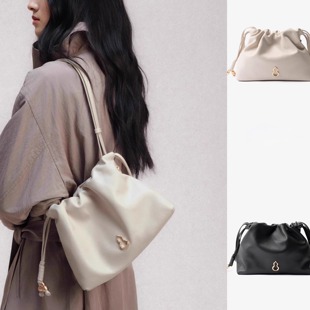 限时清仓!董洁同款云朵包2025牛皮垃圾袋腋下包单肩斜挎包女包