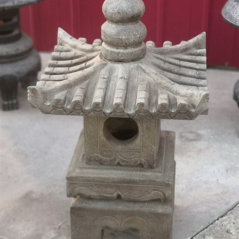 中式庭院户外复古青石灯笼花园草地灯茶酒楼石雕仿古装饰石灯摆件
