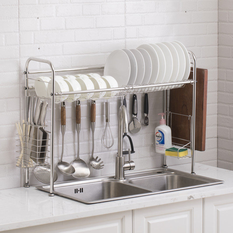 家用不锈钢水槽碗架水槽置物架厨房收纳架碗碟收纳架放碗碟架刀架