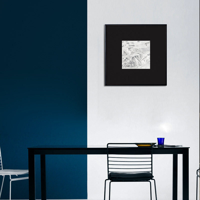 客厅挂画山水风景画走廊过道挂画油画布沙发背景墙壁画黑框装饰画