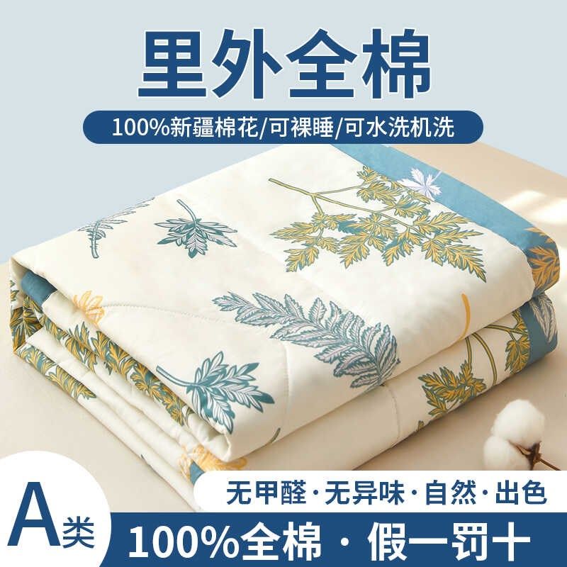 全棉夏凉被空调被子纯棉夏被四件套学生宿舍单双人夏季薄款可机洗