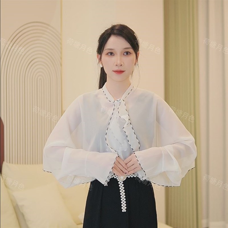 夏季新款披肩女骑车开车雪纺遮阳防晒百搭披肩斗篷薄款女士洋气