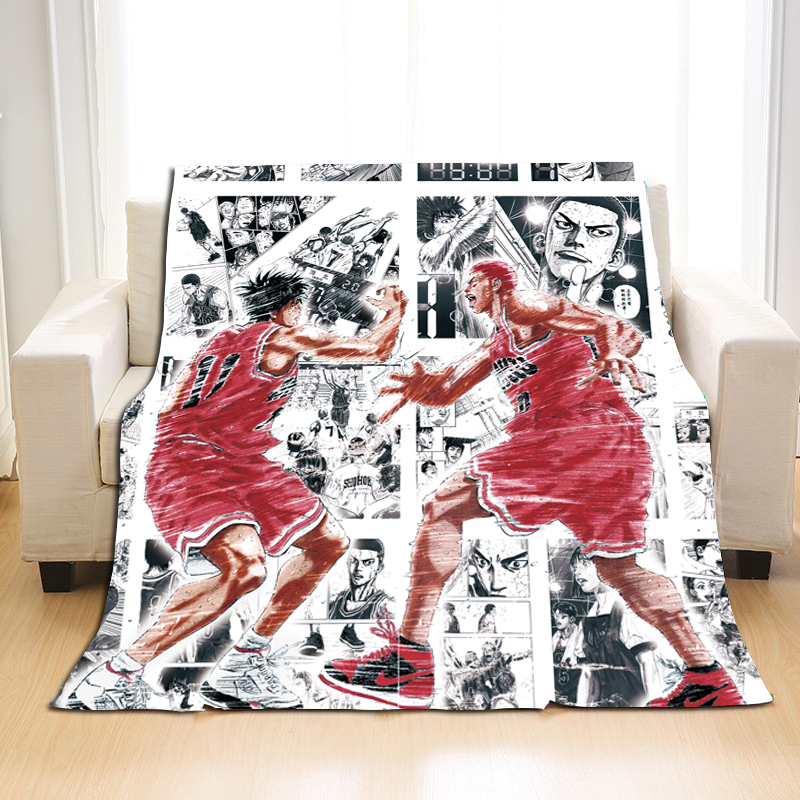 来图定制灌篮高手动漫空调毯法兰绒午睡盖毯子樱木花道流川枫周边