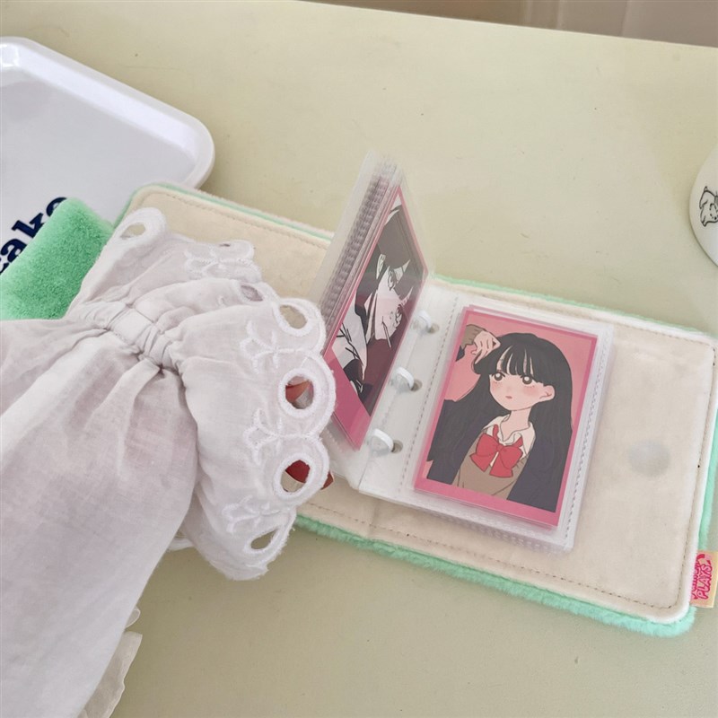 少女玩心梦想小屋毛绒卡册一宫格活页拍立得相册爱豆专辑小卡收纳