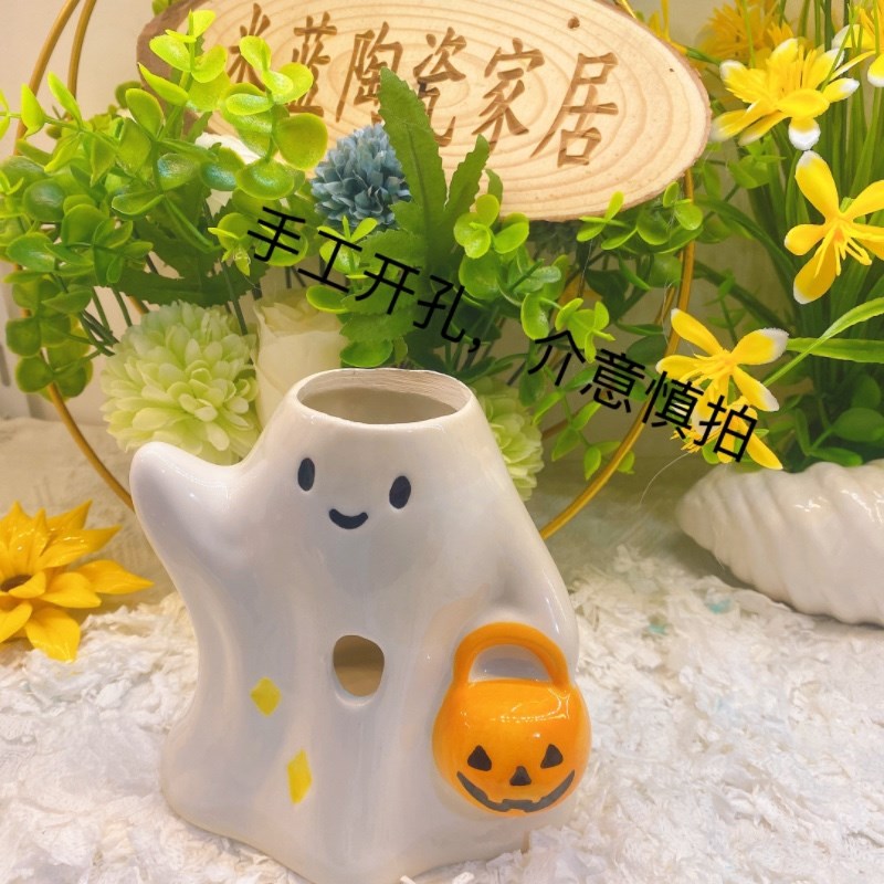 创意陶瓷阿飘水樽仓鼠水壶座金丝熊水壶支架立式饮水器喂水器底座
