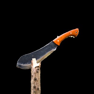 户撒手工锻打夹钢轴承钢户外生存劈柴刀砍山树开路排障刀野外镰刀