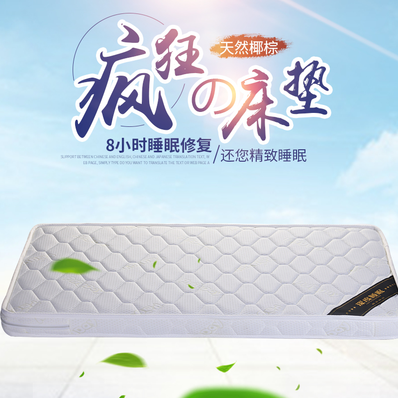 床垫硬垫儿童老人3e椰棕垫棕榈1.2米1.5m席梦思榻榻米定制折叠薄