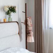 北美黑胡桃木落地衣架家用立式 杆卧室轻奢实木衣帽架进门挂包架