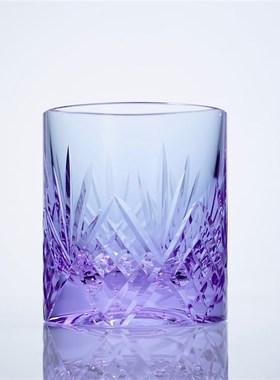 马师傅粉色/紫色宫廷款威士忌水晶杯洋酒烈酒杯中古杯高端礼盒装