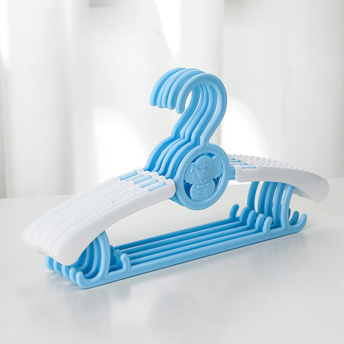 10支可爱儿童伸缩衣架0-18岁可用多色可爱阳台晾衣架