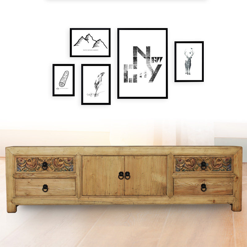 新中式实木电视柜客厅古典视听柜储物柜主卧小户型原木仿古电视柜,住宅家具,电视柜,淘宝优惠券,粉丝福利购,淘宝优惠卷